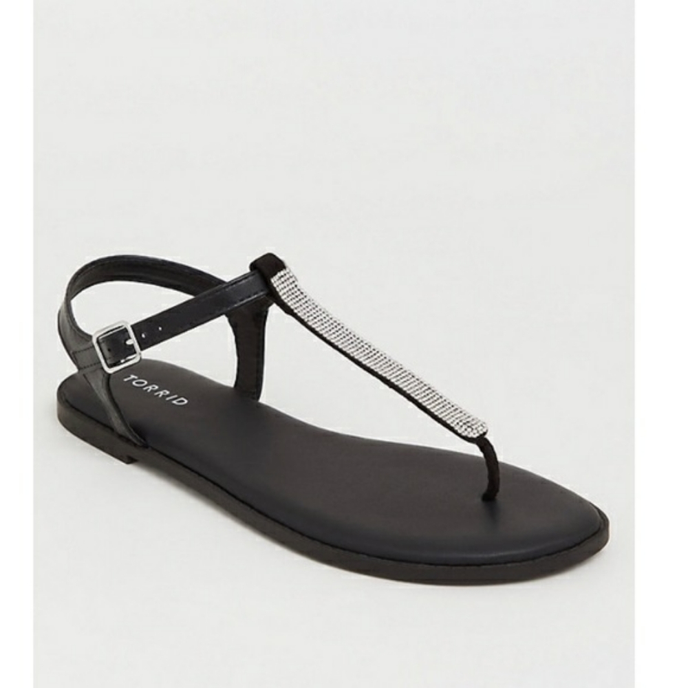Torrid Black Rhinestone Sandals